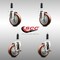 Service Caster 4 Inch 316SS Maroon Poly Swivel 3/4 Inch Expanding Stem Caster Brake SCC, 2PK SS316EX20S414-PPUB-MRN-2-TLB-2-34 - alternate 4